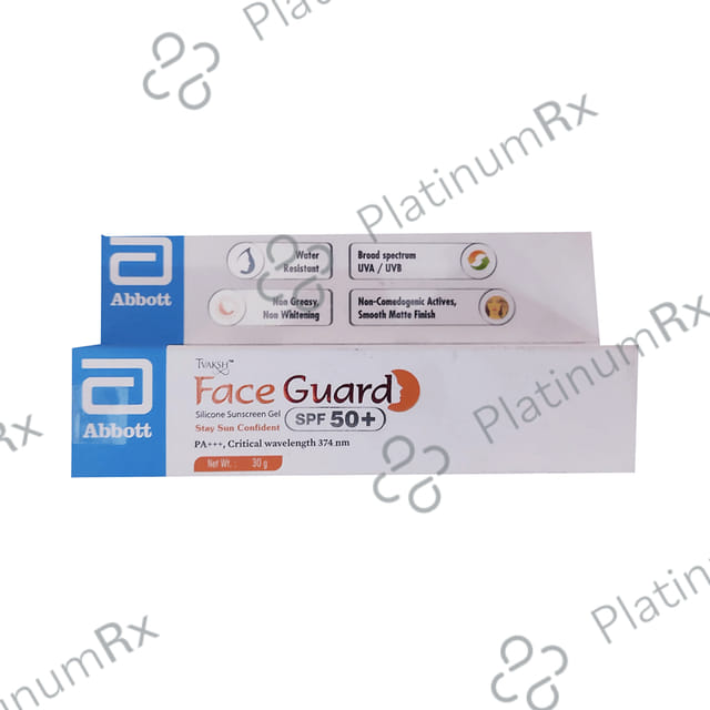 Tvaksh Face Guard Silicone SPF 50+ Sunscreen Gel 30gm