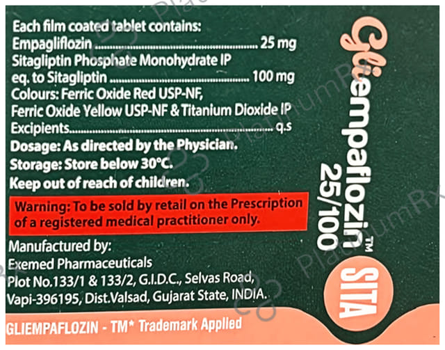Gliempaflozin Sita 25/100mg Tablet 10s