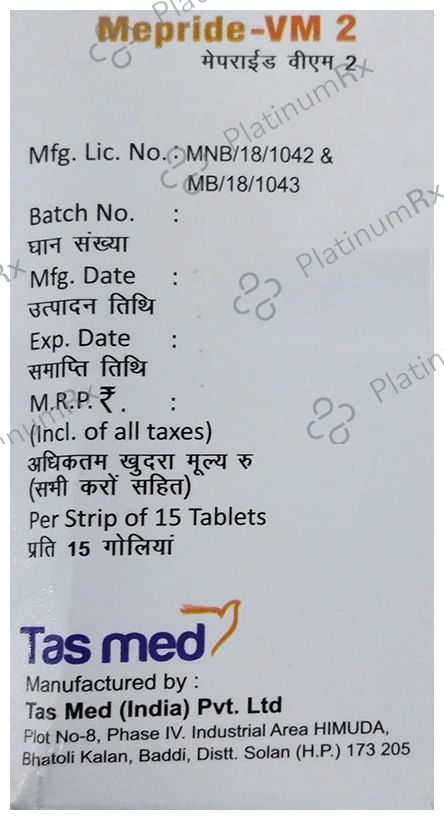 Mepride VM 2/500/0.2mg Tablet SR 15s
