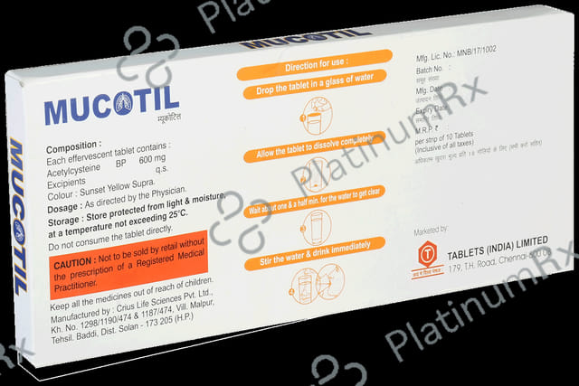 Mucotil Effervescent Tablet Orange