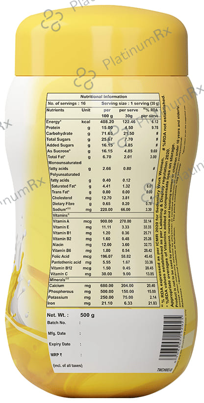 Endura Mass Weight Gainer Banana Flavour Powder 500gm