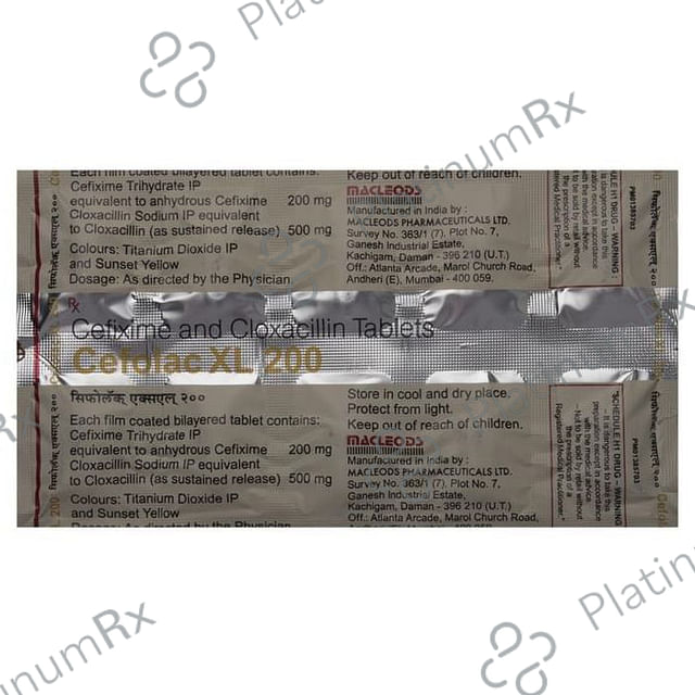 Cefolac XL 200/500mg Tablet 10s
