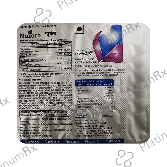 Nuzorb Tablet 15s