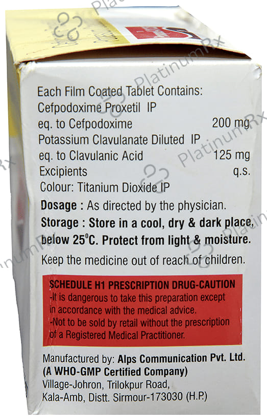Proxpod CV 325 200/125mg Tablet 10s