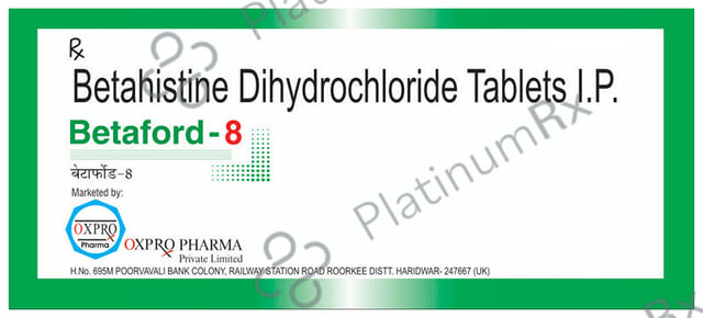 Betaford 8mg Tablet 10s Oxpro Pharma Pvt. Ltd.