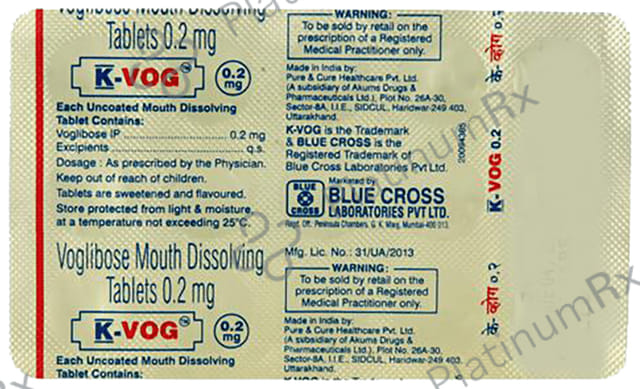 K Vog 0.2mg Tablet MD 15s