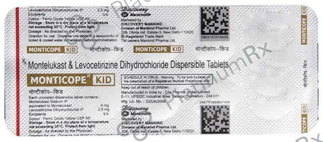 Monticope Kid 2.5/4mg Tablet 10s