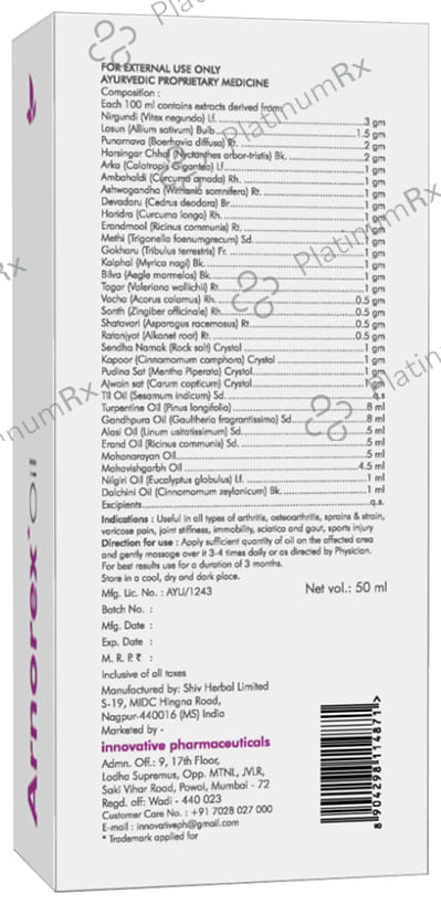Arnorex Oil (50ml Each) 1 Bottle