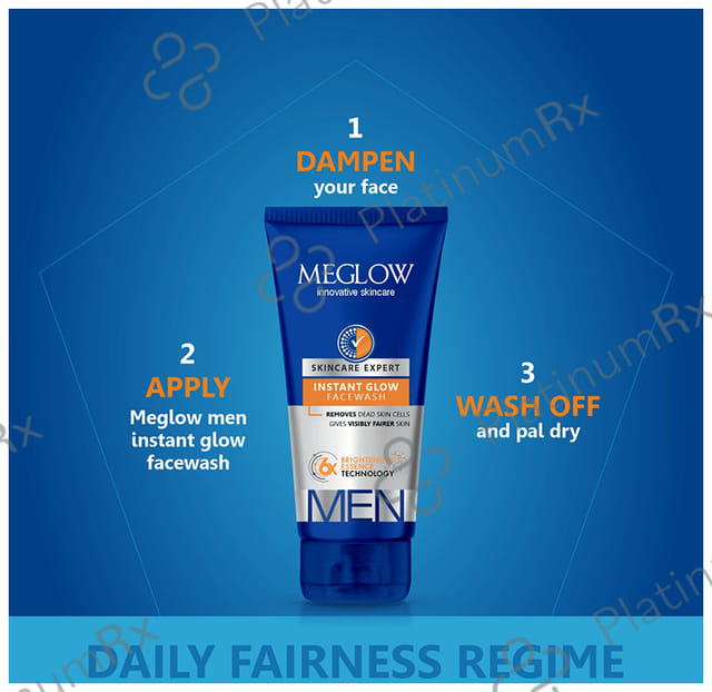 Meglow Men Instant Glow Face Wash 70gm