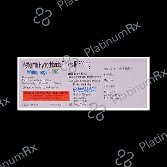 Walaphage 500mg Tablet 15s