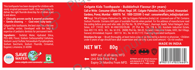 Colgate Anticavity Batman Toothpaste for Kids - Flavour