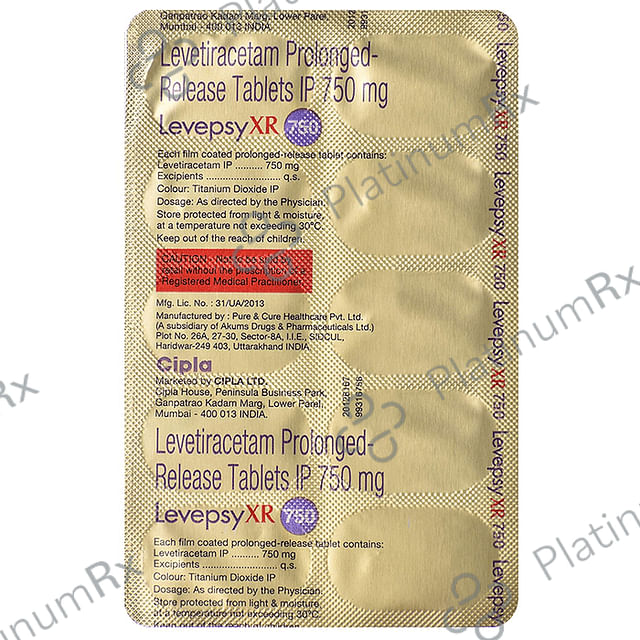 Levepsy XR 750mg Tablet 10s
