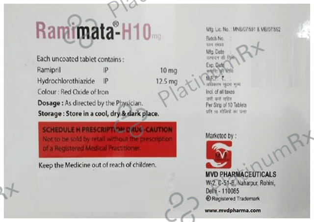 Ramimata H 10mg/12.5mg Tablet