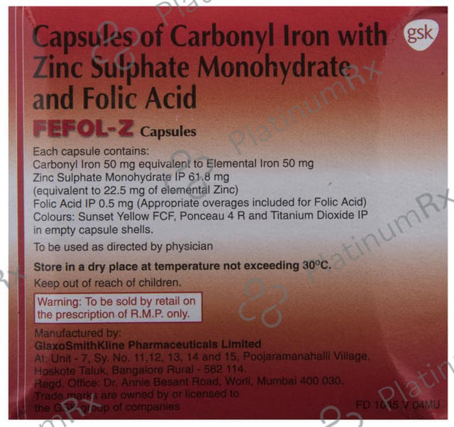 Fefol Z Capsule 15s