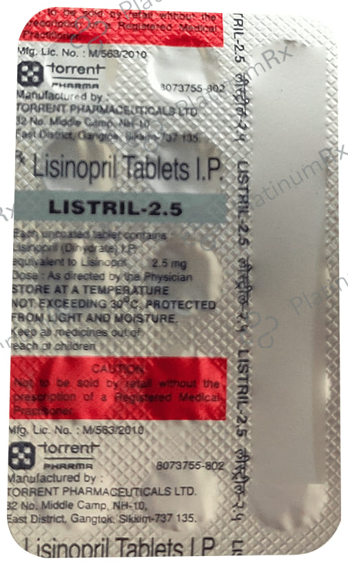 Listril 2.5mg Tablet 15s