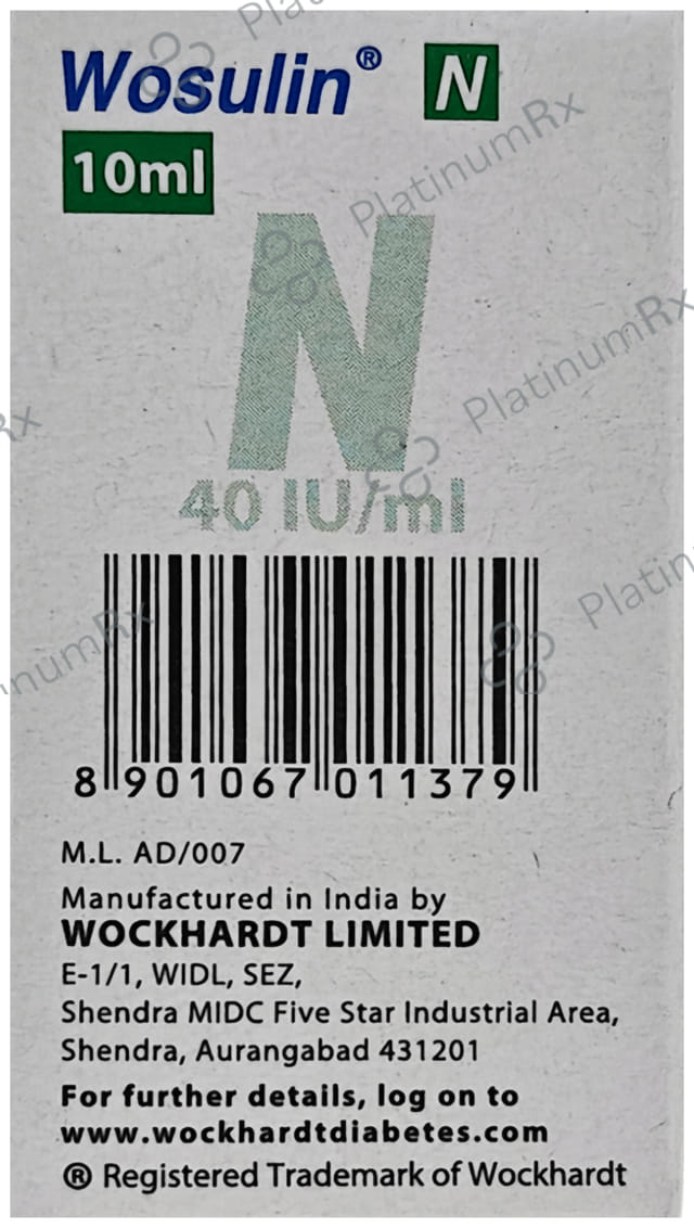 Wosulin N (40 IU/ml) Vial 1X10ml