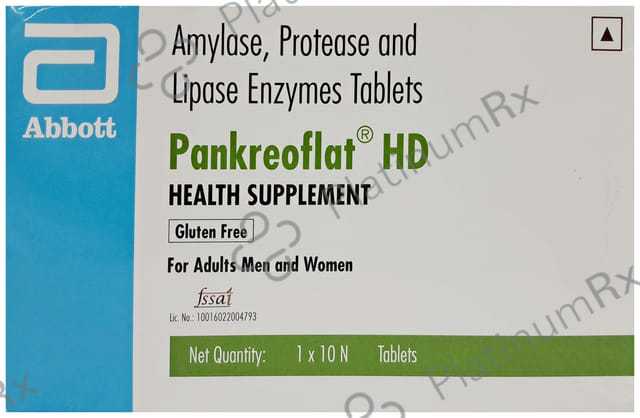 Pankreoflat HD Gluten Free Tablet 10s
