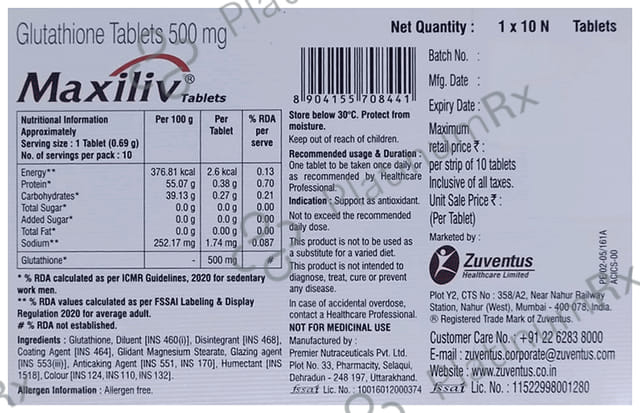 Maxiliv 500mg Tablet 10s