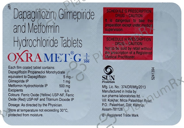 Oxramet G 5/1/500mg Tablet 7s
