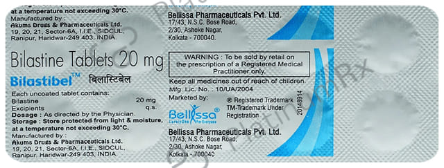Bilastibel 20mg Tablet 10s