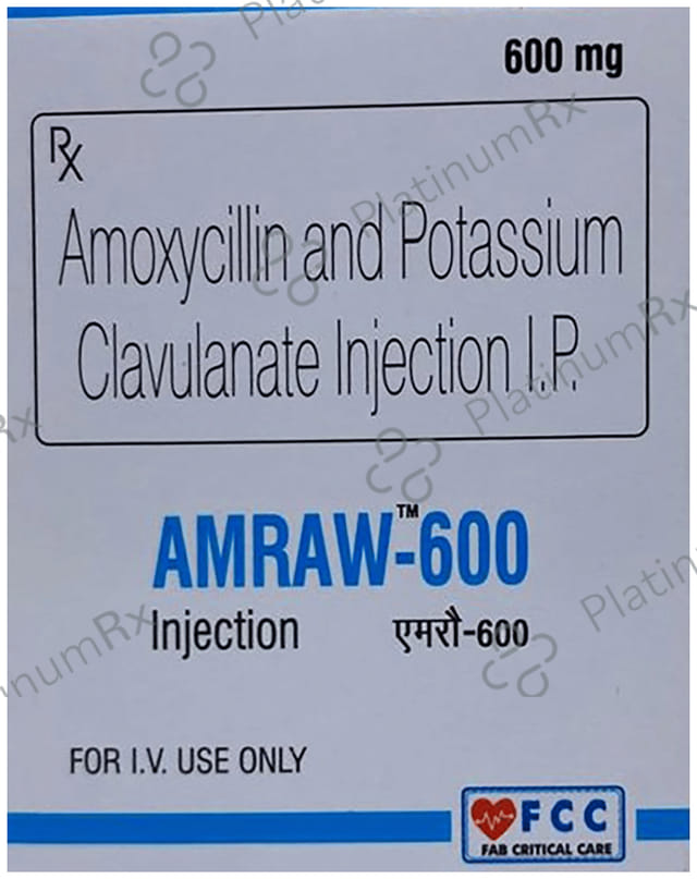 Amraw 600 500/100mg Injection 1s