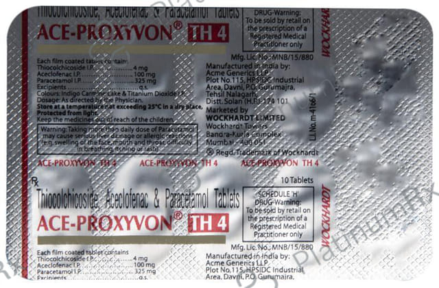 Ace Proxyvon TH 100/325/4mg Tablet 10s