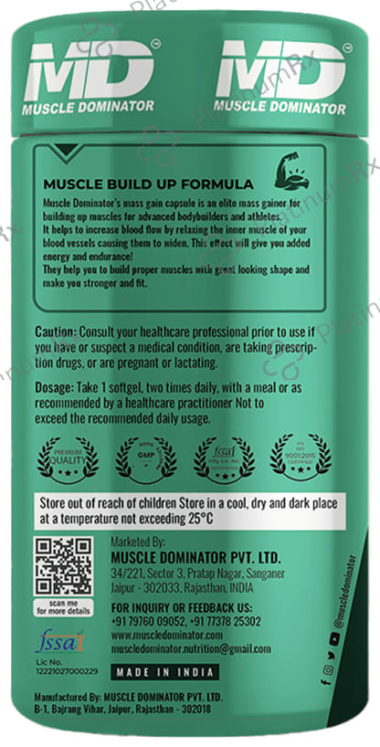 Muscle Dominator Mass Gain 1500mg Capsule