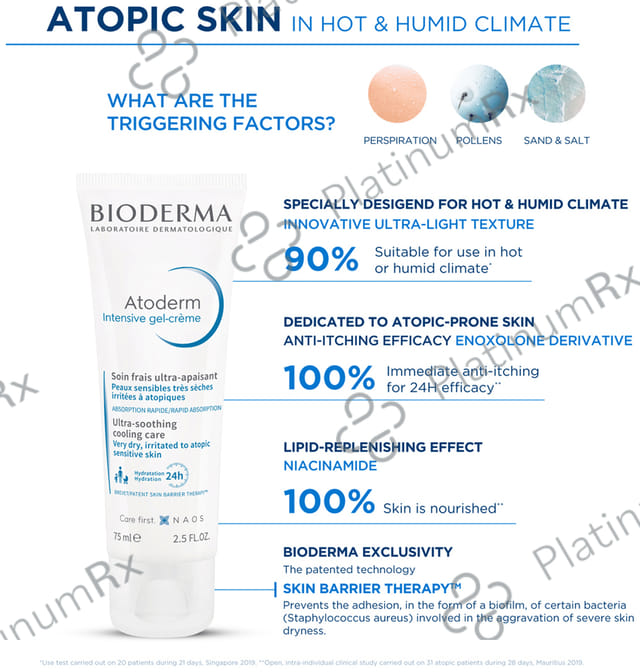 Bioderma Atoderm Intensive Gel Ultra Soothing Cream 75ml