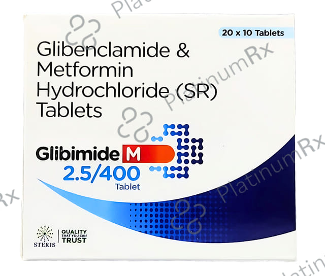 Glibimide M 2.5/400mg Tablet 10s