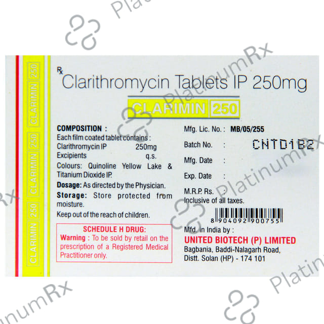 Clarimin 250mg Tablet 4s