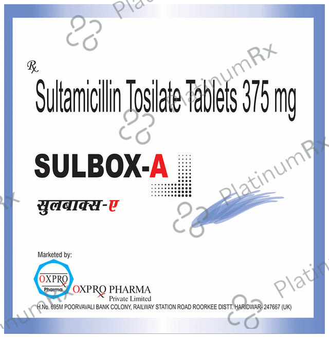 Sulbox A 375mg Tablet 10s