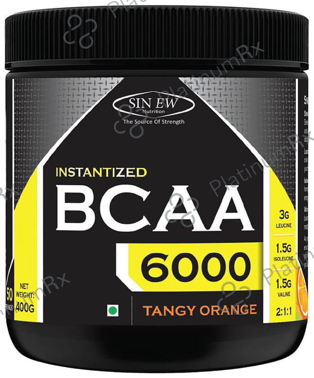 Sinew Nutrition Instantized BCAA 2:1:1 Powder Tangy Orange 400 gm