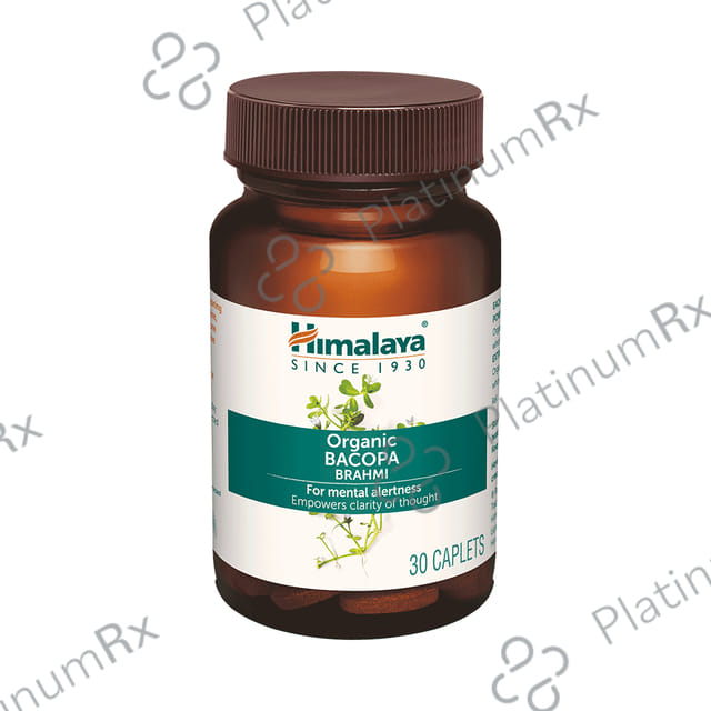 Himalaya Organic Brahmi - Mind Wellness- Improve Alertness - Caplet 30 caplets