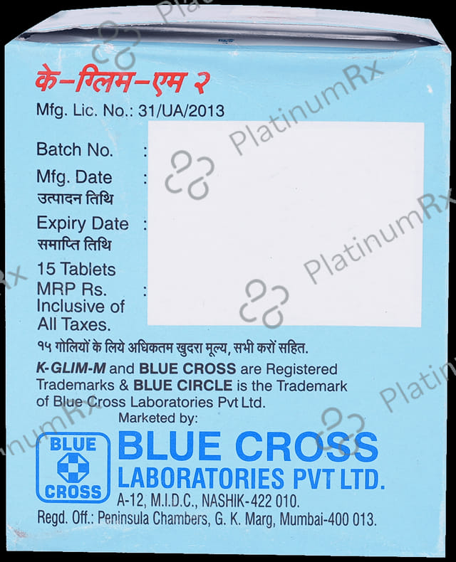 K Glim M 2/500mg Tablet PR 15s
