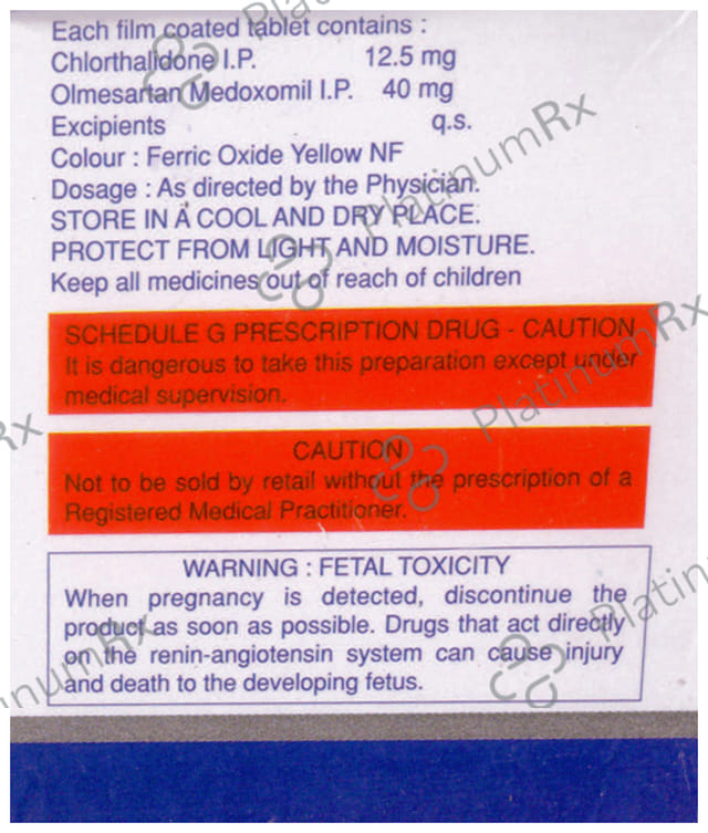Olsar CH 40/12.5mg Tablet 10s