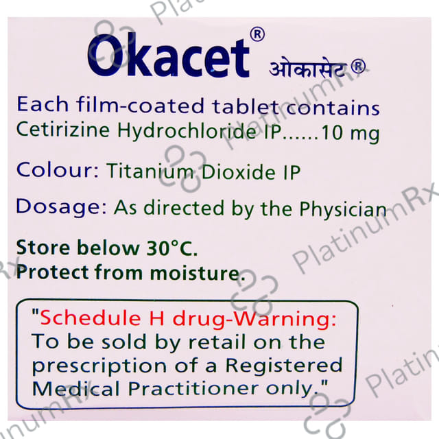 Okacet 10mg Tablet 10s
