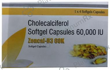 Zencal-D3 60K Soft Gelatin Capsule