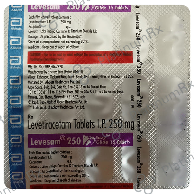 Levesam Eazy Glide 250mg Tablet 15s