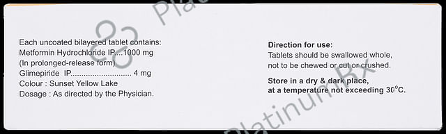 Diapride M4 Forte 4/1000mg Tablet PR 15s