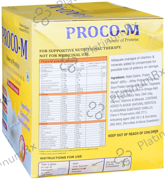 Proco -M Sugar Free Sachet Vanilla
