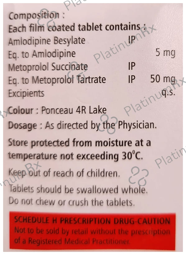 Yanomet-AM 50/5 Tablet PR