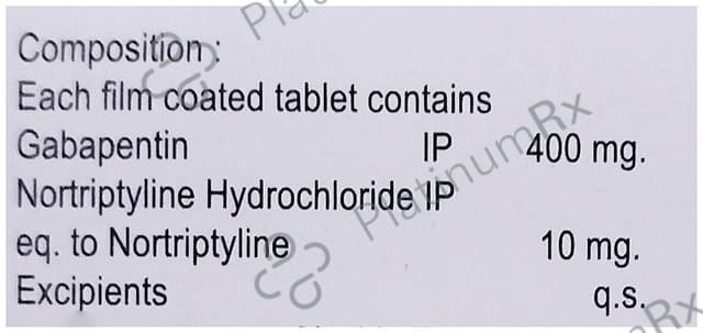 Gabron NT 400/10mg Tablet 10s