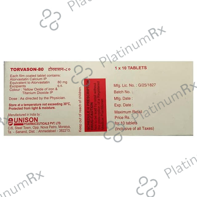 Torvason 80mg Tablet