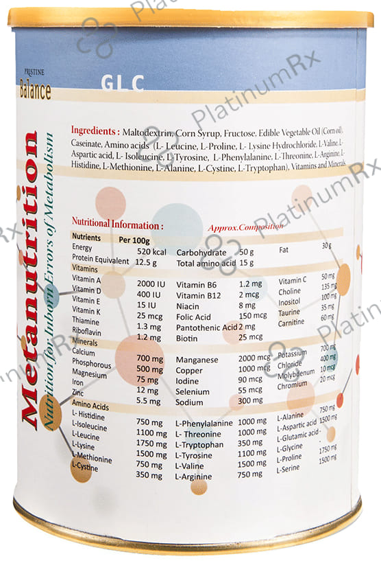 Pristine Balance Metanutrition GLC (Upto 3 Years) Powder Chocolate
