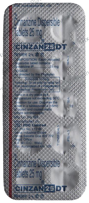 Cinzan 25mg DT Tablet 10s