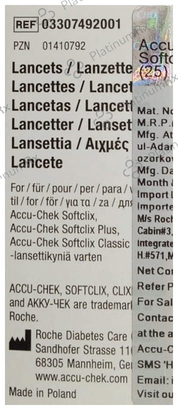 Accu Chek Softclix (Only Lancets) Lancets 25s
