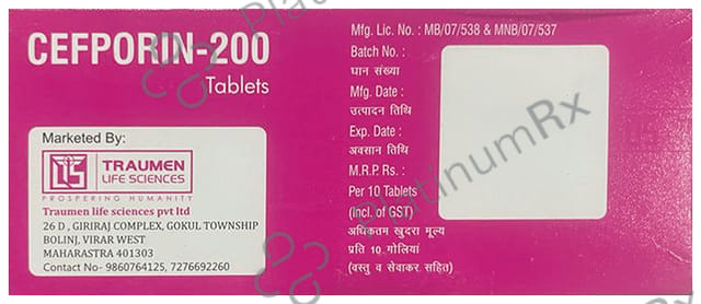 Cefporin 200 Tablet DT 10s