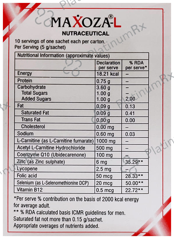 Maxoza L Nutraceutical Powder 5gm