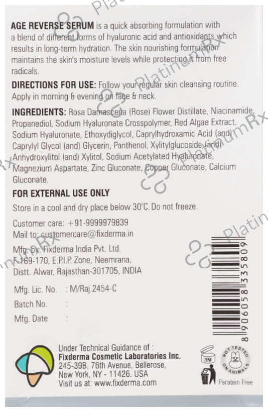 Fixderma Age Reverse Serum