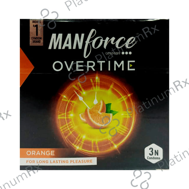 Manforce Overtime Flavour Orange Condom 3s